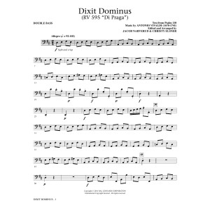 Dixit Dominus Instrumental Parts - Double Bass