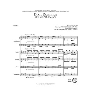 Dixit Dominus Instrumental Parts - Conductor