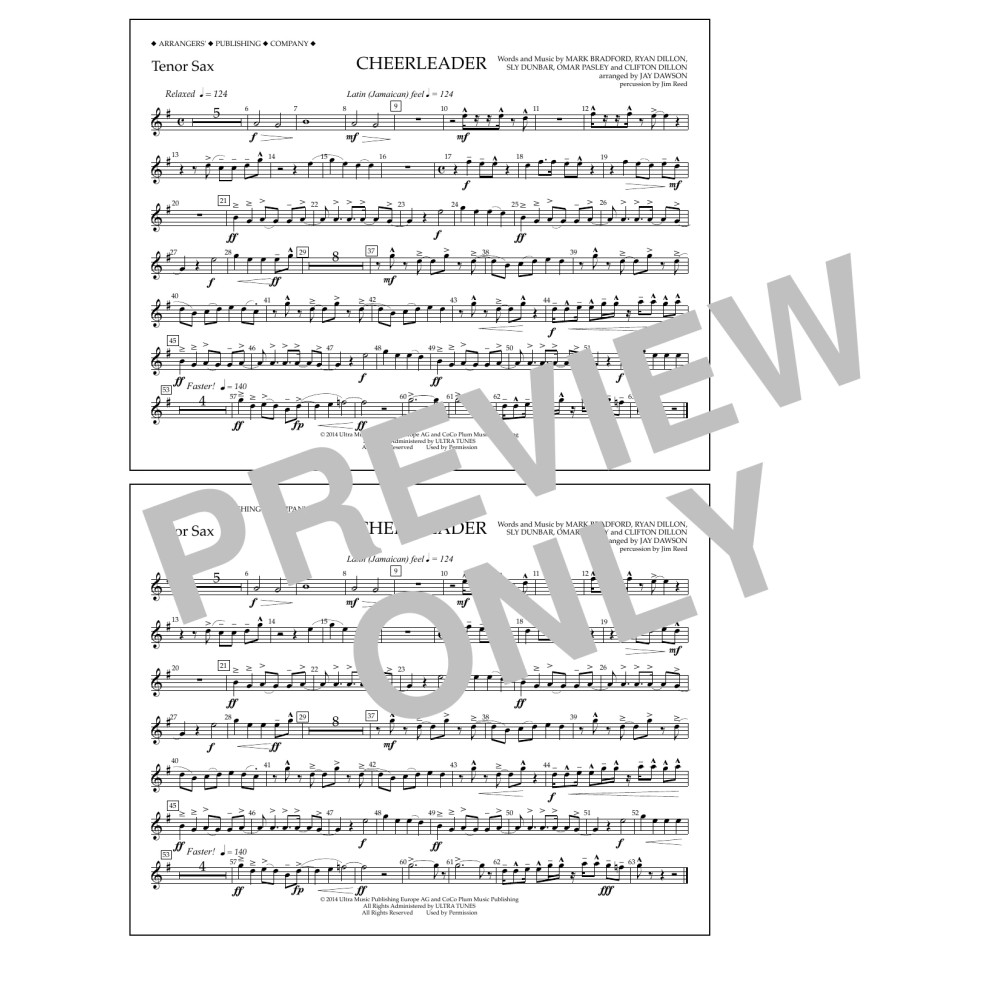 Cheerleader - Tenor Sax