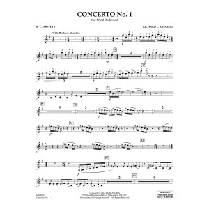 Concerto No. 1 (for Wind Orchestra) - Bb Clarinet 1