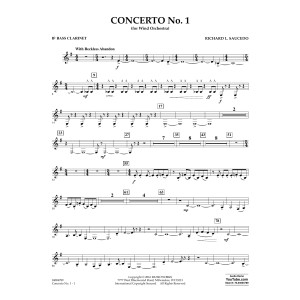 Concerto No. 1 (for Wind Orchestra) - Bb Bass Clarinet