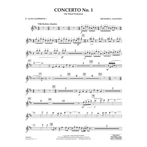 Concerto No. 1 (for Wind Orchestra) - Eb Alto Saxophone 1