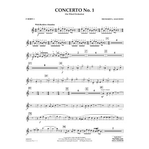 Concerto No. 1 (for Wind Orchestra) - F Horn 1