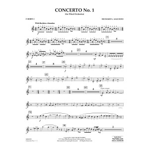Concerto No. 1 (for Wind Orchestra) - F Horn 2