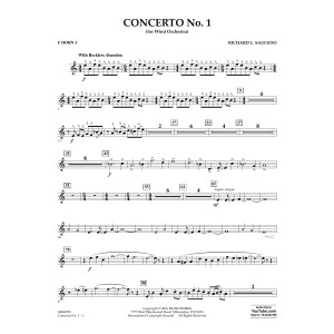 Concerto No. 1 (for Wind Orchestra) - F Horn 3