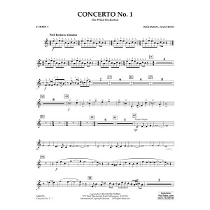Concerto No. 1 (for Wind Orchestra) - F Horn 4