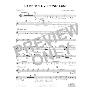 Hymn to Loved Ones Lost - Bb Clarinet 3