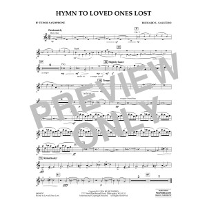 Hymn to Loved Ones Lost - Bb Tenor Saxophone