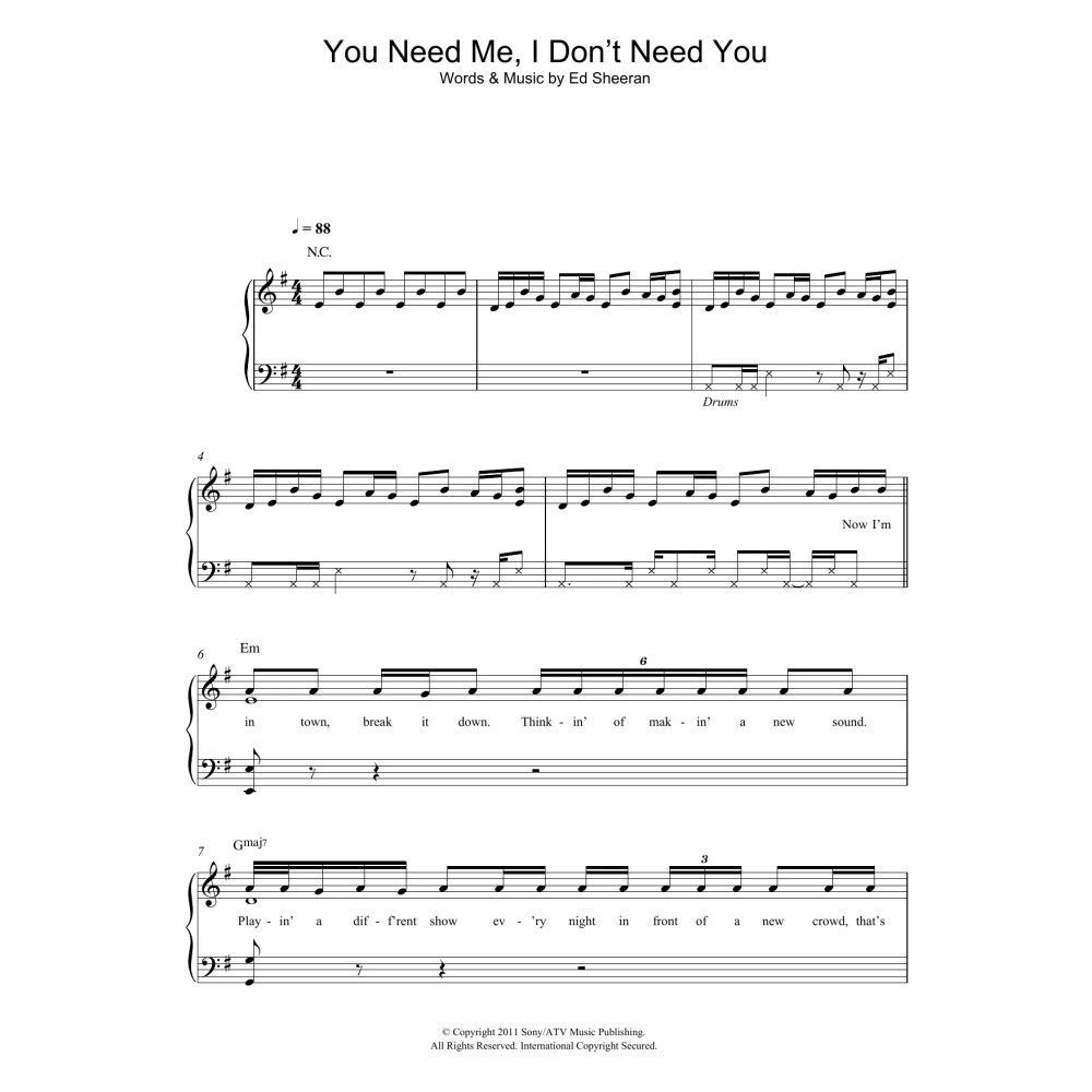 You Need Me, I Don't Need You