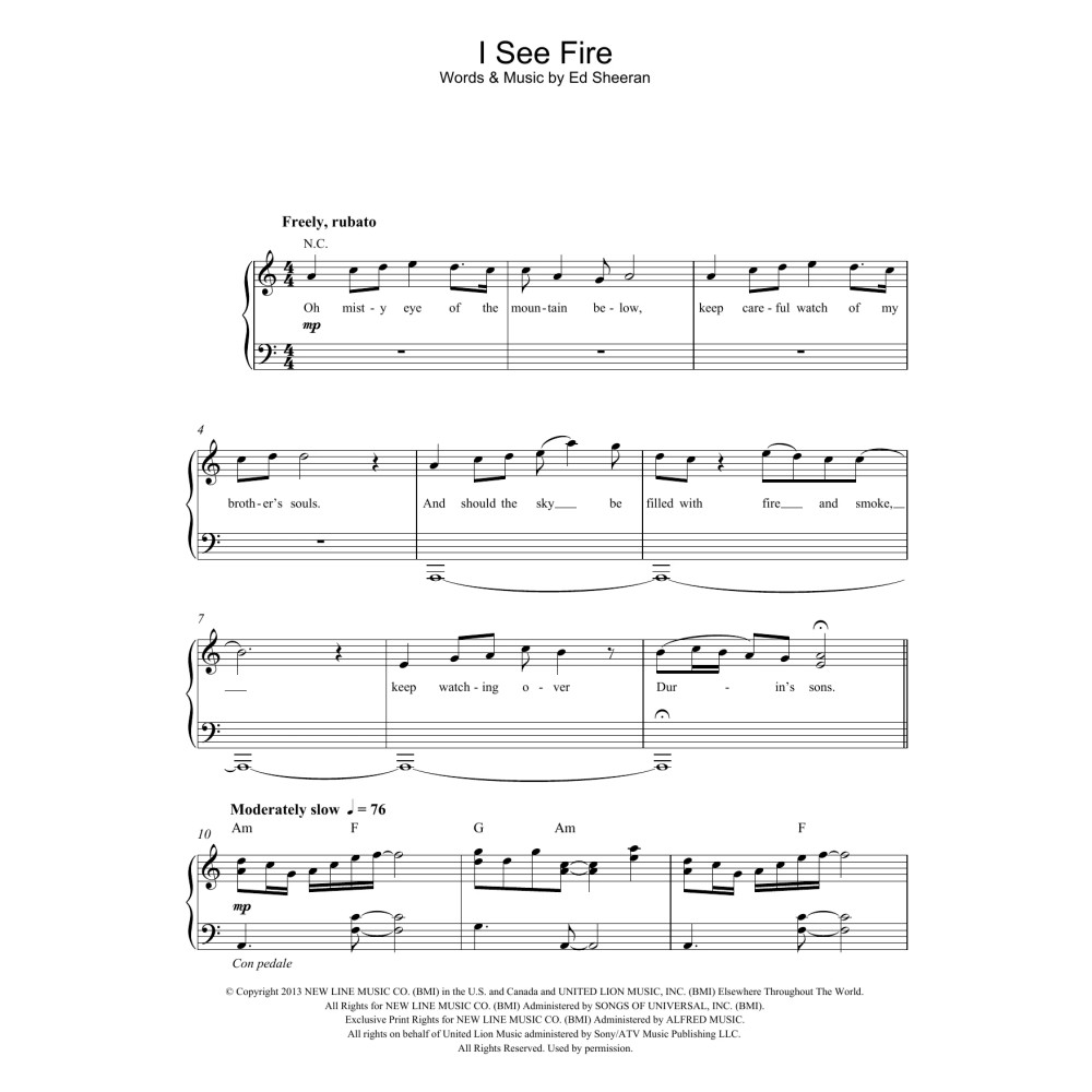 I See Fire (from The Hobbit)