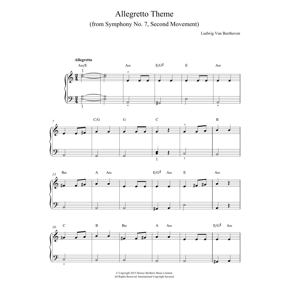 Allegretto Theme (from Symphony No. 7)