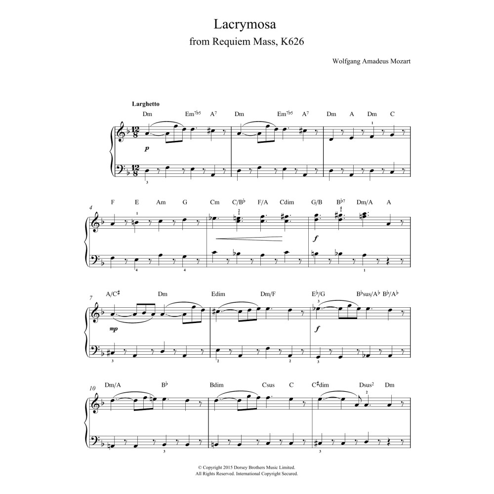Lacrymosa from Requiem Mass, K626