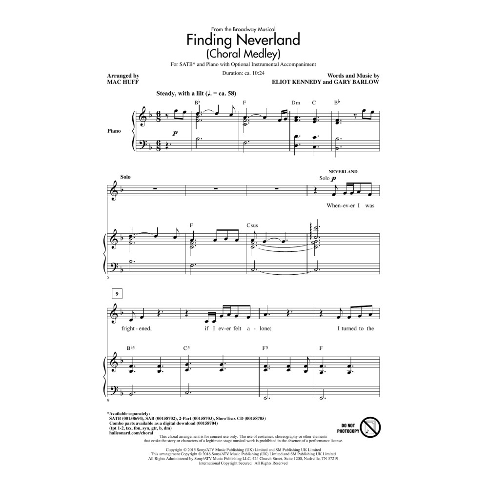 Finding Neverland (Choral Medley)