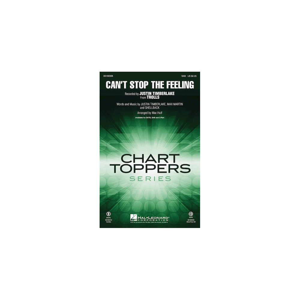 Can't Stop The Feeling (from Trolls) (arr. Mac Huff)