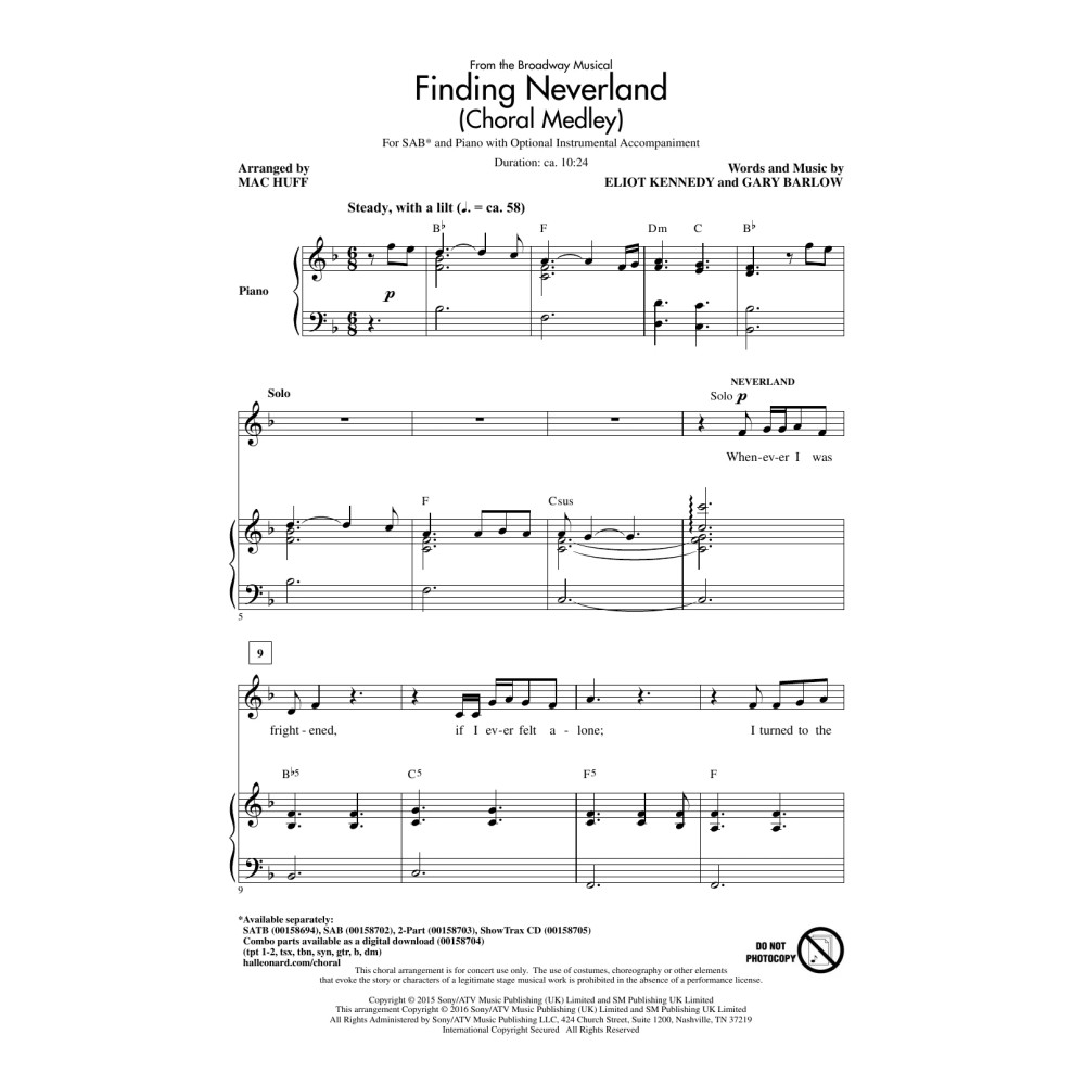 Finding Neverland (Choral Medley)