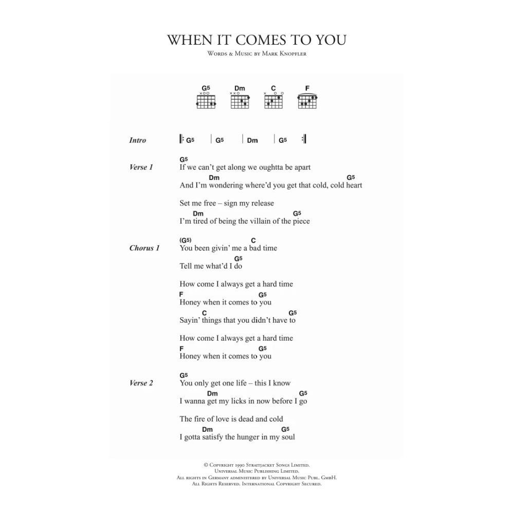 When It Comes To You