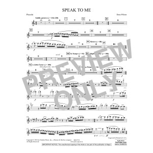Speak to Me - Piccolo