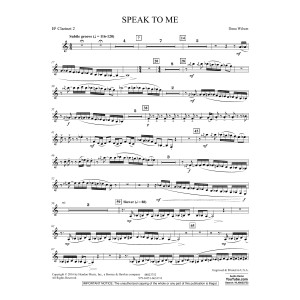 Speak to Me - Bb Clarinet 2