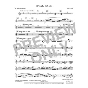 Speak to Me - Eb Alto Saxophone 2