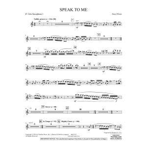 Speak to Me - Eb Alto Saxophone 1