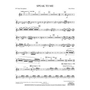 Speak to Me - Bb Tenor Saxophone