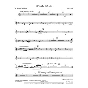 Speak to Me - Eb Baritone Saxophone