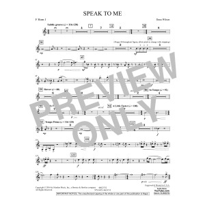 Speak to Me - F Horn 1