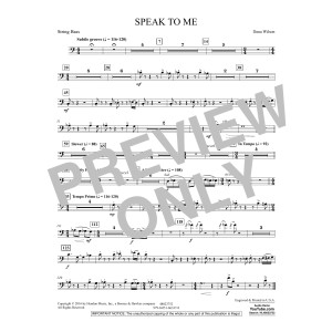 Speak to Me - String Bass