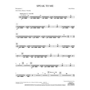 Speak to Me - Percussion 1