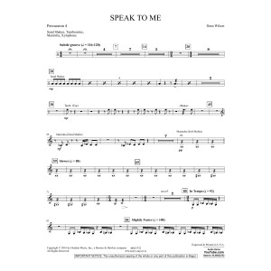 Speak to Me - Percussion 4