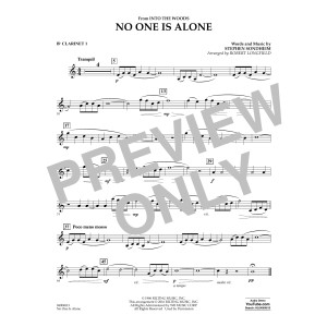 No One Is Alone - Bb Clarinet 1