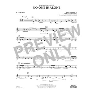 No One Is Alone - Bb Clarinet 2