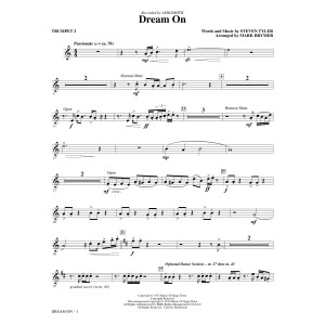 Dream On (arr. Mark Brymer) - Trumpet 2