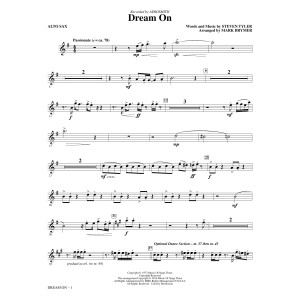 Dream On (arr. Mark Brymer) - Alto Sax