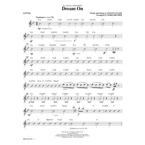 Dream On (arr. Mark Brymer) - Guitar