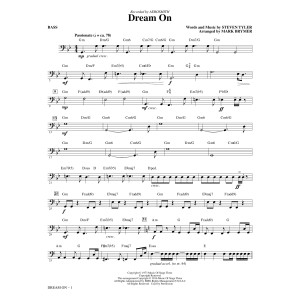 Dream On (arr. Mark Brymer) - Bass