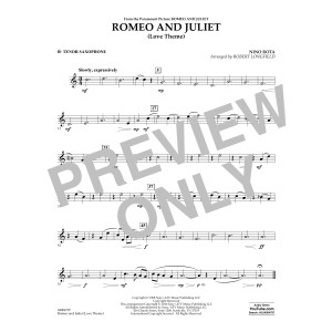 Romeo and Juliet (Love Theme) - Bb Tenor Saxophone