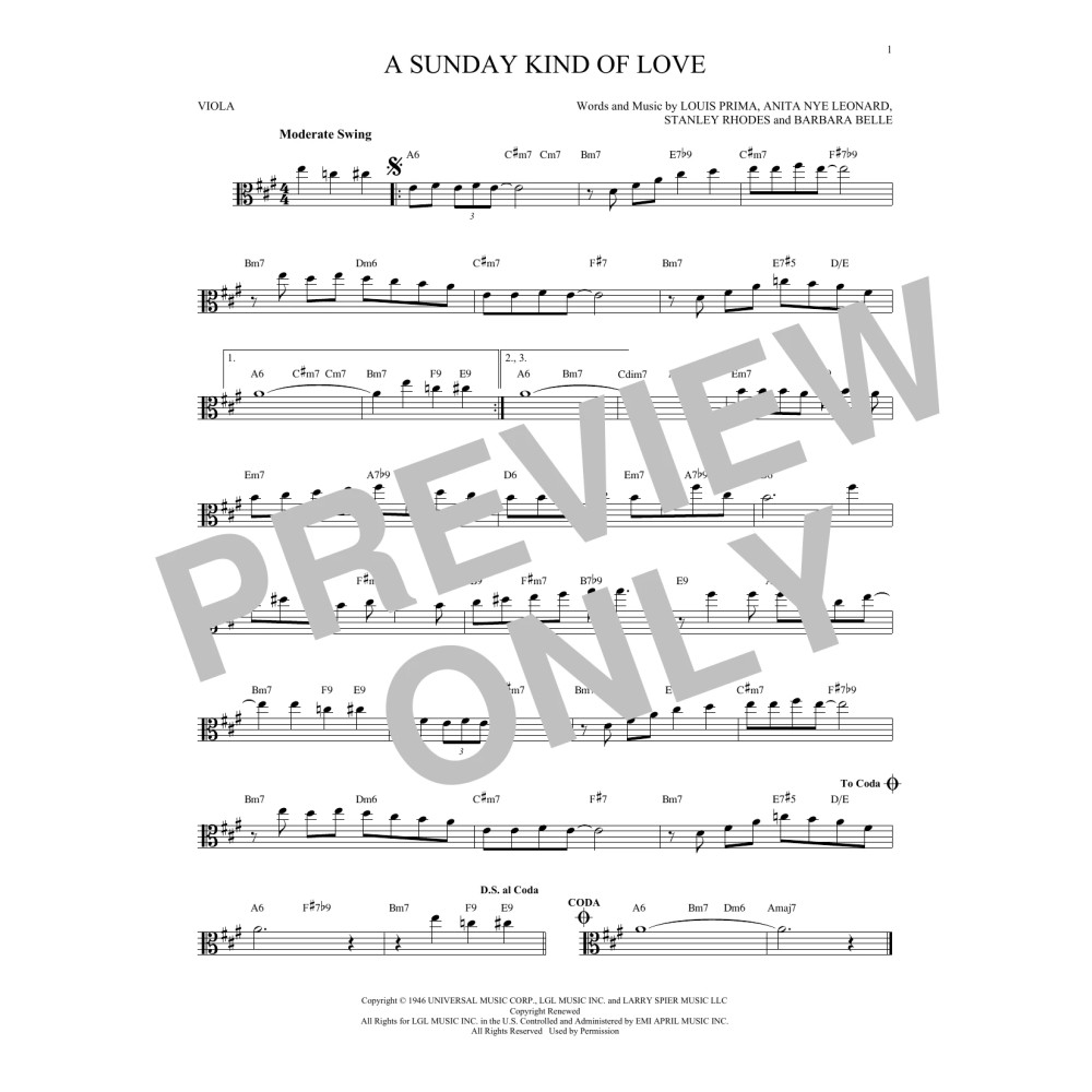 A Sunday Kind Of Love
