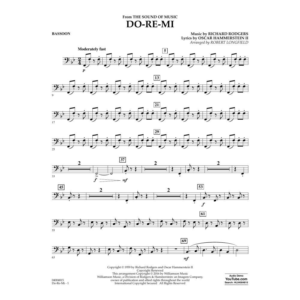 Do-Re-Mi (from The Sound of Music) - Bassoon