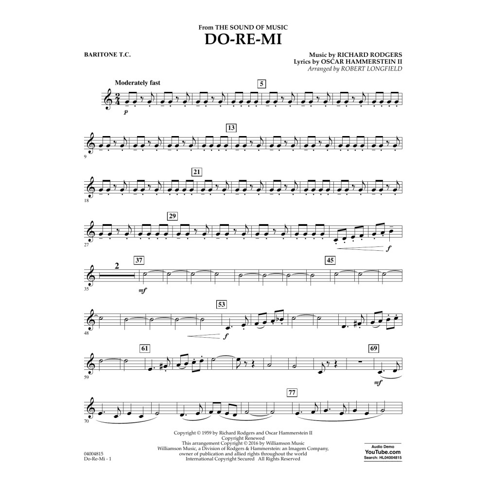 Do-Re-Mi (from The Sound of Music) - Baritone T.C.