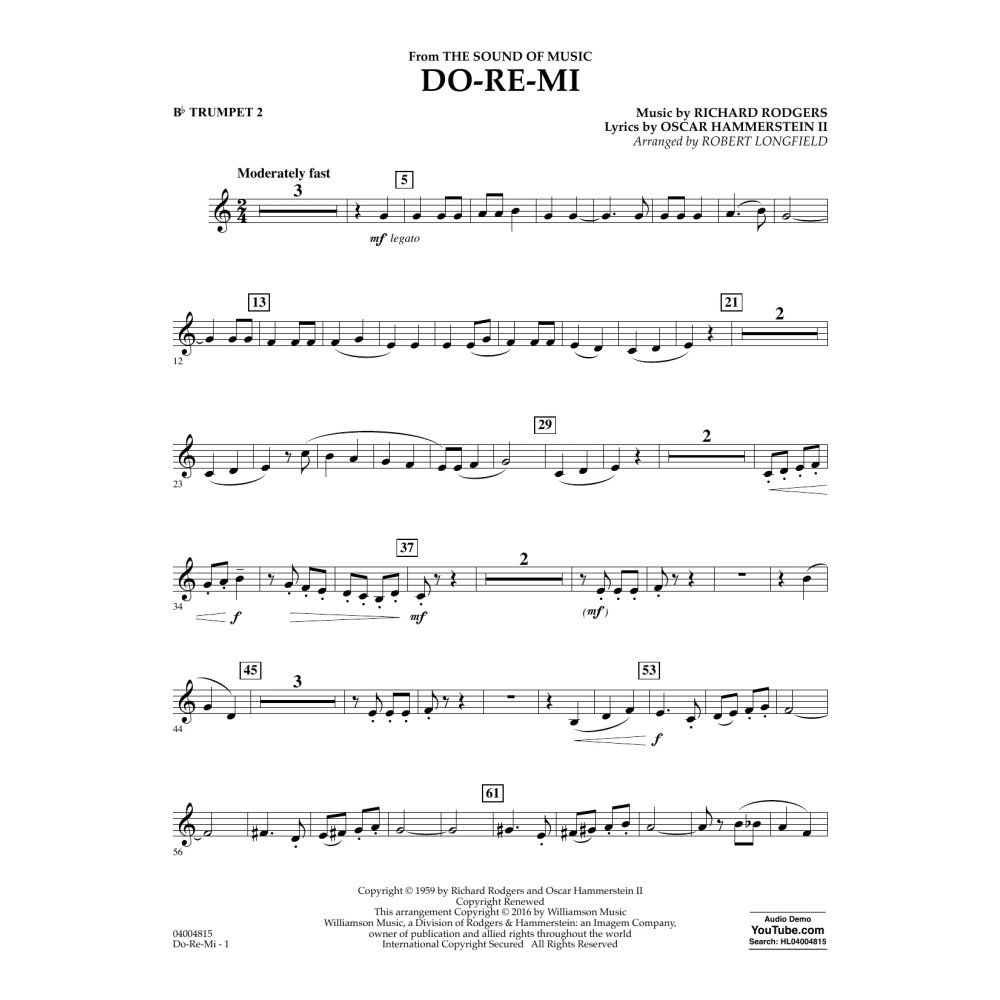 Do-Re-Mi (from The Sound of Music) - Bb Trumpet 2