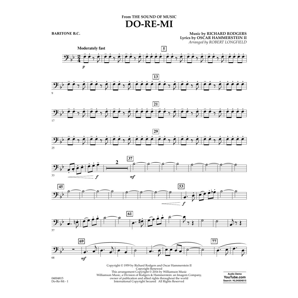 Do-Re-Mi (from The Sound of Music) - Baritone B.C.