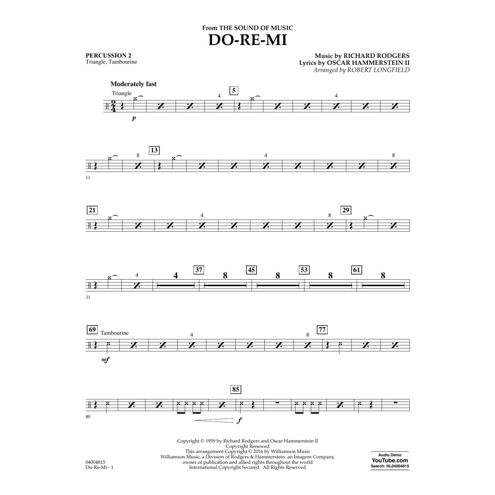 Do-Re-Mi (from The Sound of Music) - Percussion 2