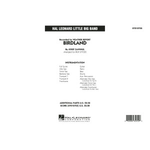 Birdland - Full Score
