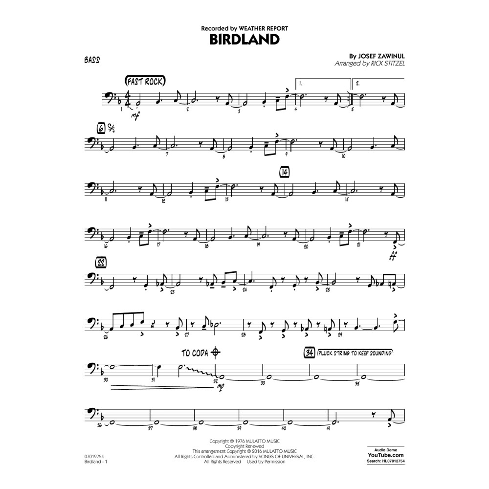 Birdland - Bass