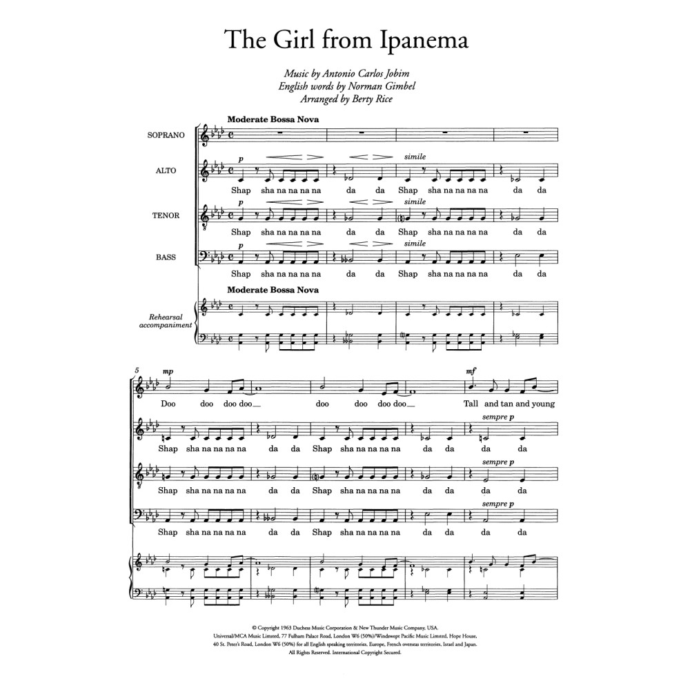The Girl From Ipanema (arr. Berty Rice)