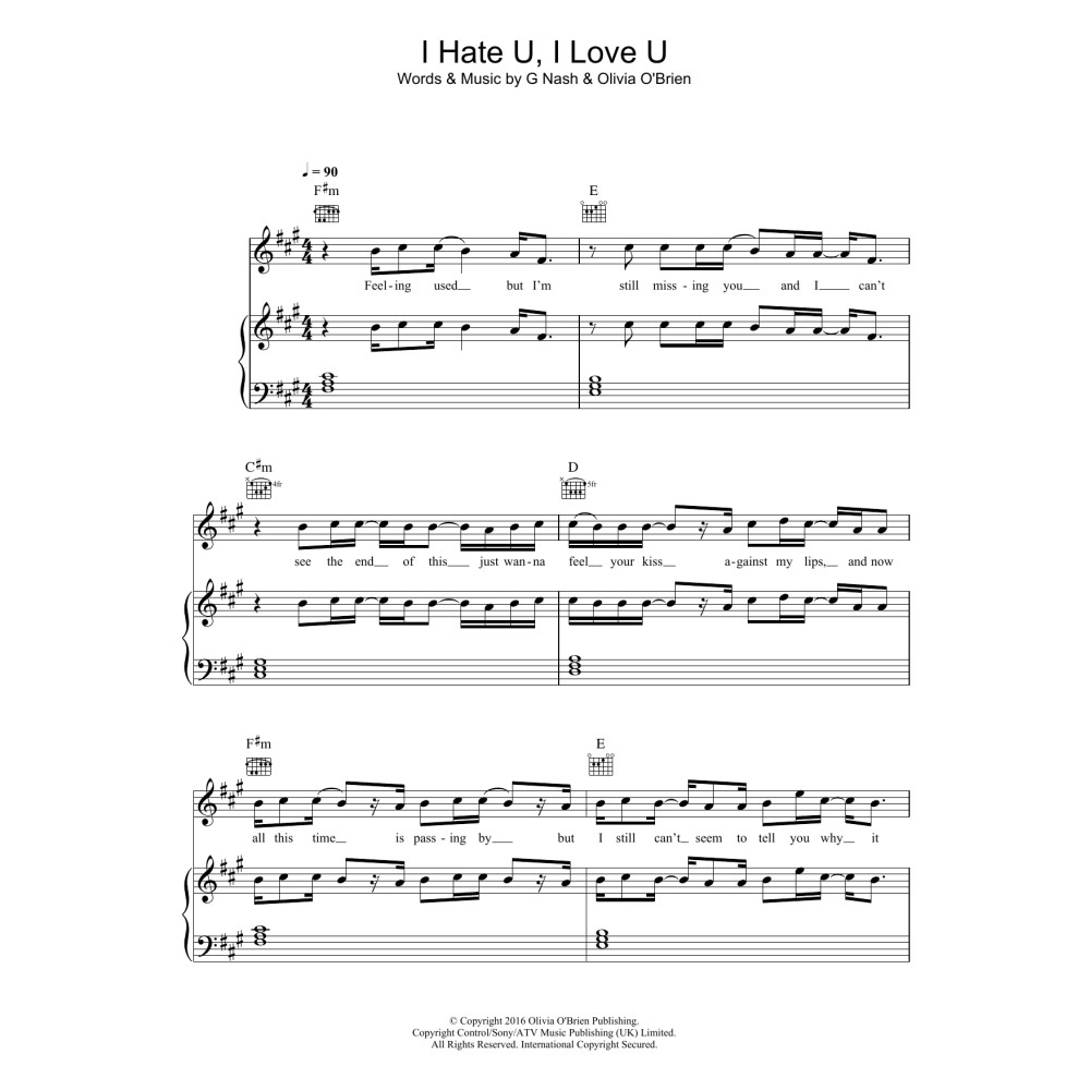 I Hate U, I Love U (featuring Olivia O'Brien)
