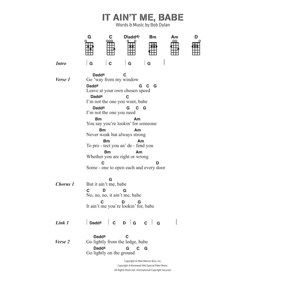 It Ain't Me Babe