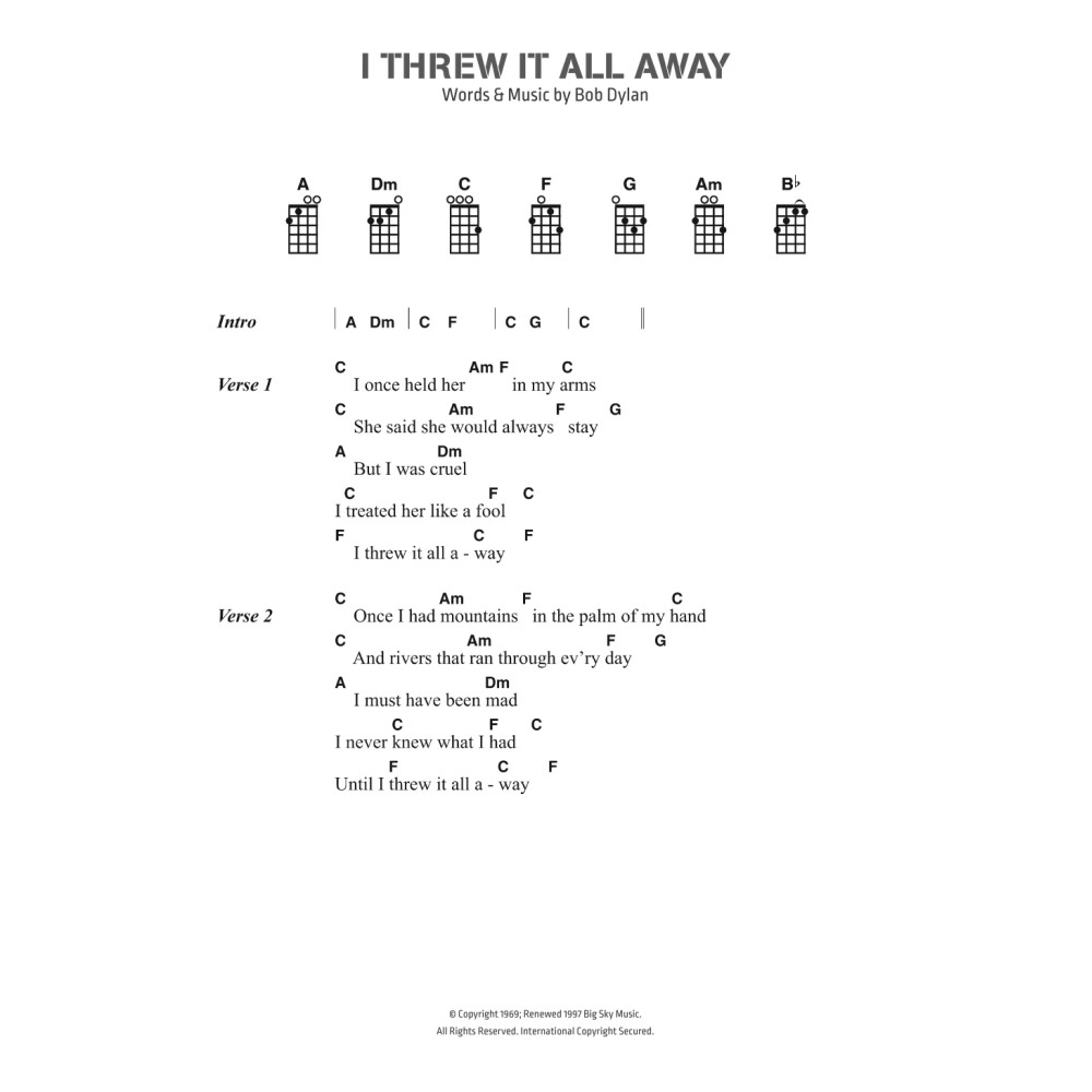 I Threw It All Away