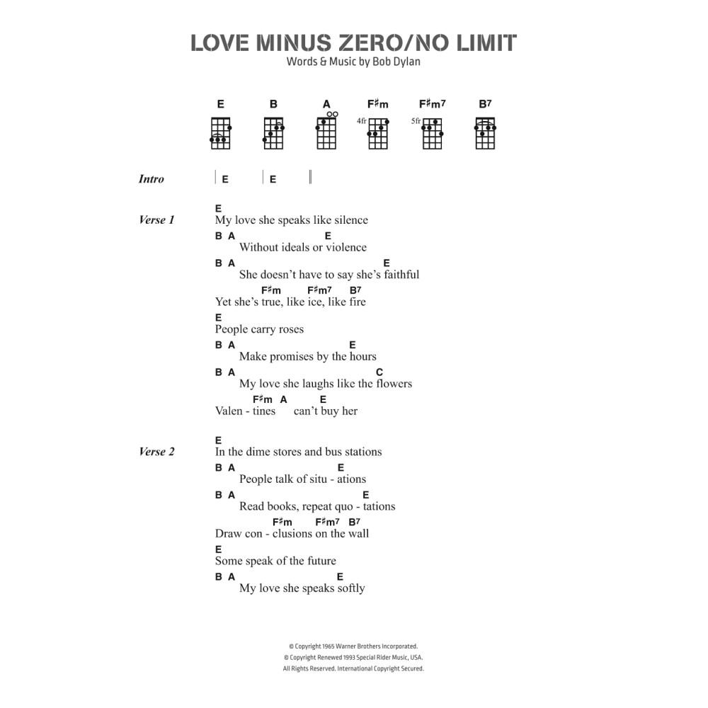 Love Minus Zero/No Limit